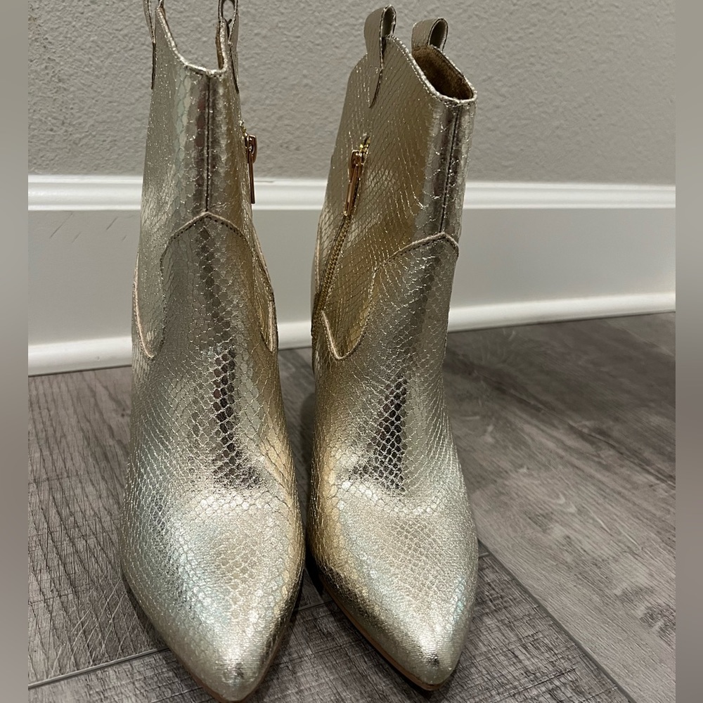 Champagne/Gold Booties